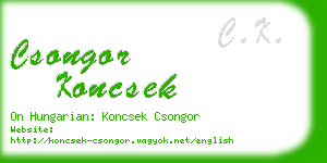 csongor koncsek business card
